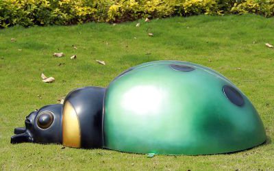 户外草地玻璃钢创意瓢虫雕塑