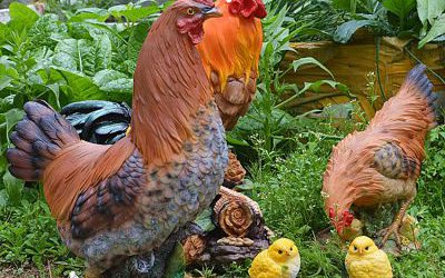 农场玻璃钢仿真鸡雕塑