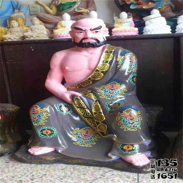 寺庙景区玻璃钢彩绘十八罗汉雕塑 寺庙景区玻璃钢彩绘十八罗汉雕塑