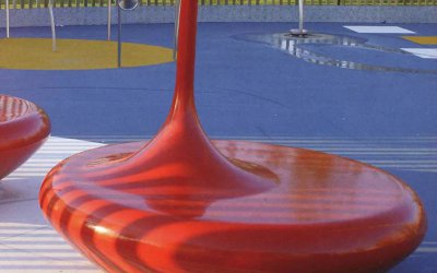 玻璃钢抽象红色公园大型景观雕塑