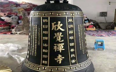 寺院祈福玻璃钢仿铜铜钟雕塑