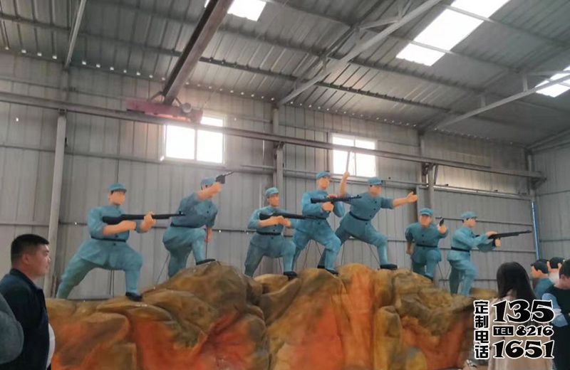 玻璃钢仿真抗战英雄人物雕塑 玻璃钢仿真抗战英雄人物雕塑