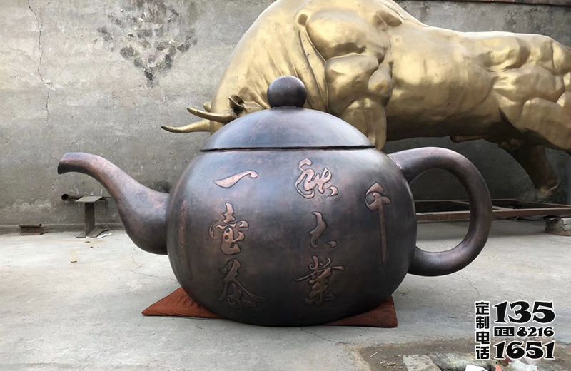 玻璃钢仿铜公园景区大型天壶雕塑 玻璃钢仿铜公园景区大型天壶雕塑