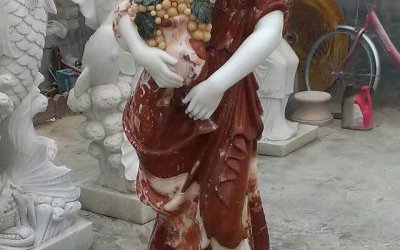 玻璃钢彩绘公园西方人物景观美女雕塑