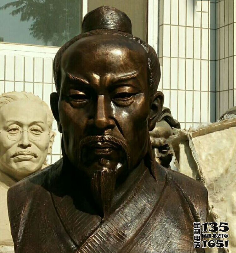 园林校园思想家孟子胸像玻璃钢仿铜雕塑 园林校园思想家孟子胸像玻璃钢仿铜雕塑