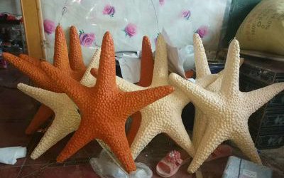 海底公园创意玻璃钢卡通仿真海星雕塑