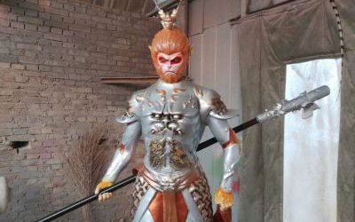 商场影院摆放玻璃钢孙悟空卡通人物雕塑