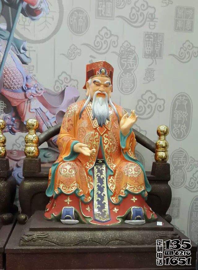 五路财神之偏财神玻璃钢寺庙供奉财神雕塑 五路财神之偏财神玻璃钢寺庙供奉财神雕塑
