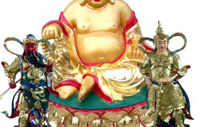 玻璃钢彩绘寺庙供奉神佛弥勒佛雕塑