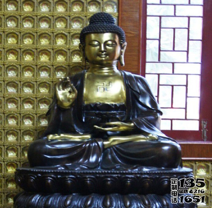 寺庙供奉神佛玻璃钢彩绘如来佛祖雕塑