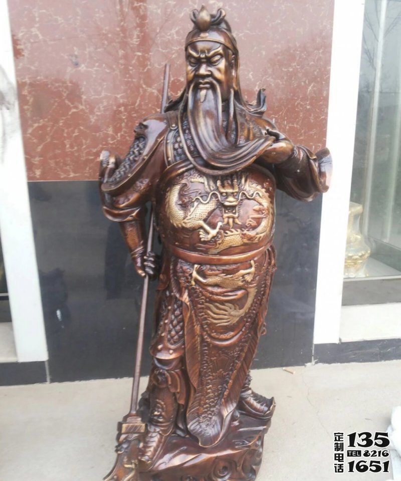 玻璃钢仿铜大型景观招财佛像关公雕塑 玻璃钢仿铜大型景观招财佛像关公雕塑