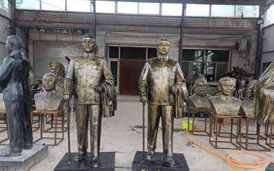 玻璃钢仿铜校园景区伟人孙中山雕塑