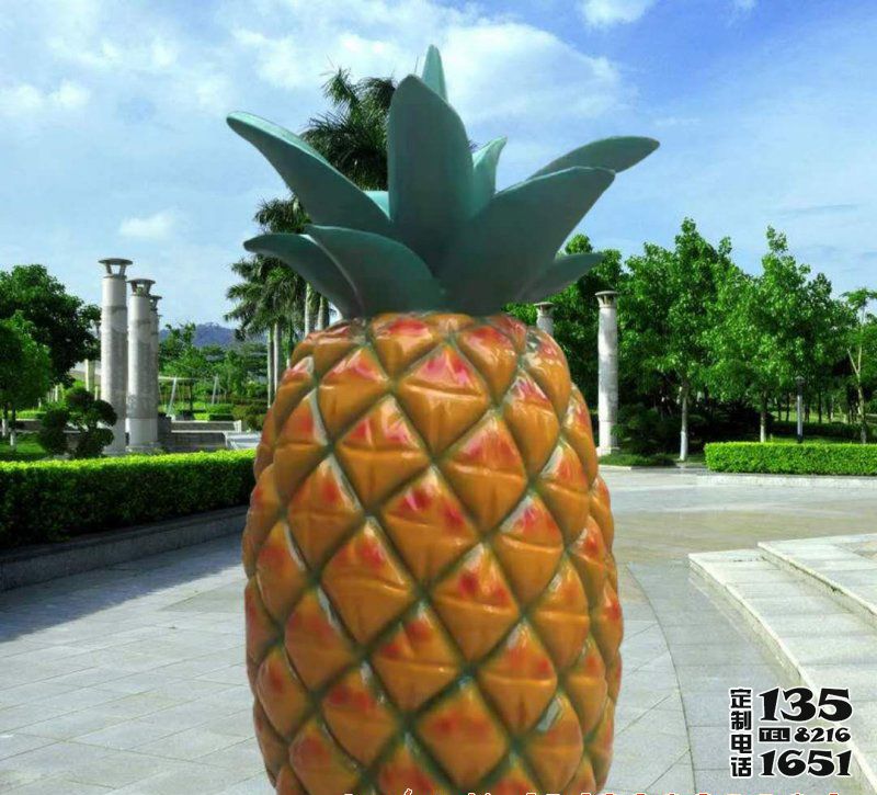 农场大型景观玻璃钢仿真水果菠萝雕塑
