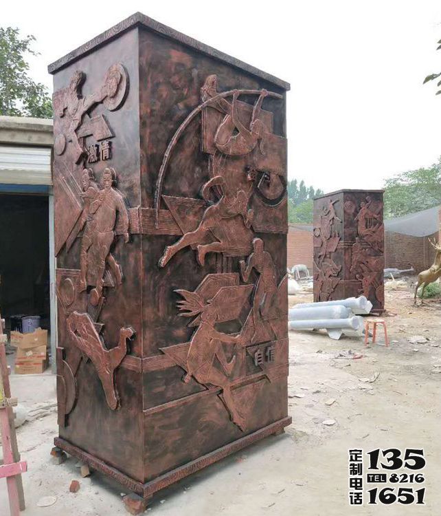 体育主题校园广场玻璃钢仿铜浮雕运动竞技柱子雕塑 体育主题校园广场玻璃钢仿铜浮雕运动竞技柱子雕塑
