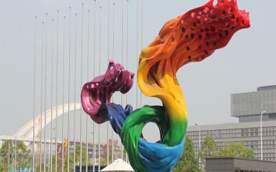 玻璃钢彩绘创意大型户外景观雕塑