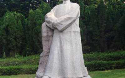 公园景区近代名人作家玻璃钢人物景观鲁迅雕塑