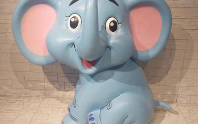 游乐场幼儿园玻璃钢树脂卡通可爱大象雕塑