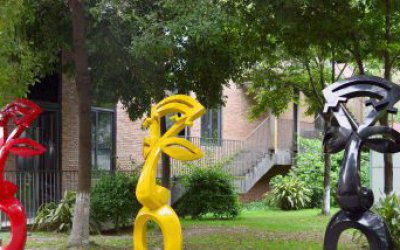 公园玻璃钢抽象彩绘创意个性脸谱雕塑