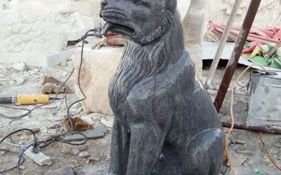 庭院景观玻璃钢狗雕塑