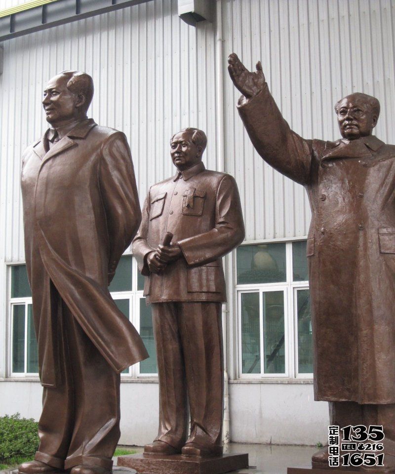 玻璃钢仿铜园林户外景观装饰大型摆件毛泽东雕塑 玻璃钢仿铜园林户外景观装饰大型摆件毛泽东雕塑