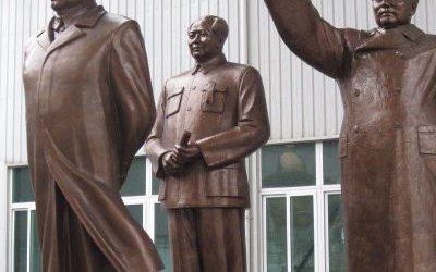 玻璃钢仿铜园林户外景观装饰大型摆件毛泽东雕塑