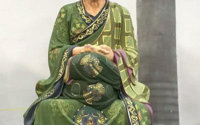 玻璃钢彩绘户外景区寺庙十八罗汉雕塑