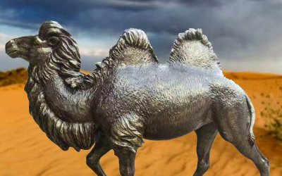 城市广场玻璃钢仿铜大型骆驼雕塑