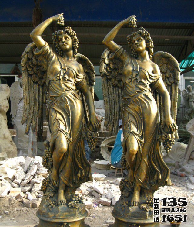 玻璃钢四季女神仿铜人物户外广场景观女神雕塑 玻璃钢四季女神仿铜人物户外广场景观女神雕塑