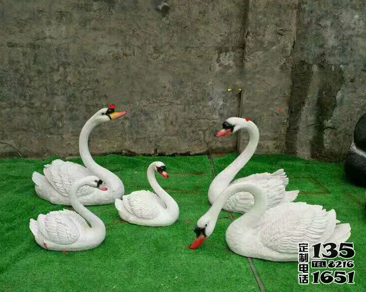 庭院酒店别墅玻璃钢仿真动物天鹅雕塑 庭院酒店别墅玻璃钢仿真动物天鹅雕塑