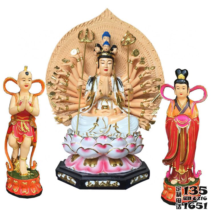 玻璃钢彩绘景区寺庙供奉菩萨观音雕塑 玻璃钢彩绘景区寺庙供奉菩萨观音雕塑
