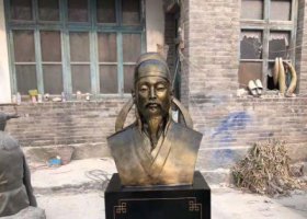 玻璃钢校园名人头像雕塑园林景观范仲淹淹雕塑