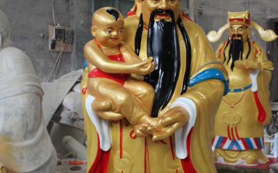 玻璃钢彩绘宗教庙宇神像福禄寿雕塑