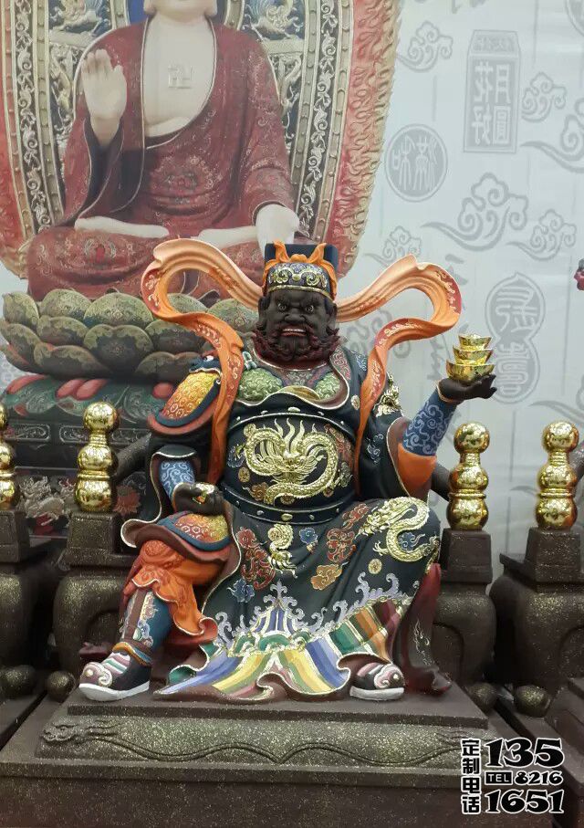 五路财神之武财神玻璃钢彩绘寺庙财神雕塑 五路财神之武财神玻璃钢彩绘寺庙财神雕塑