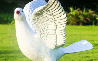 玻璃钢树脂仿真动物公园草坪鸽子雕塑