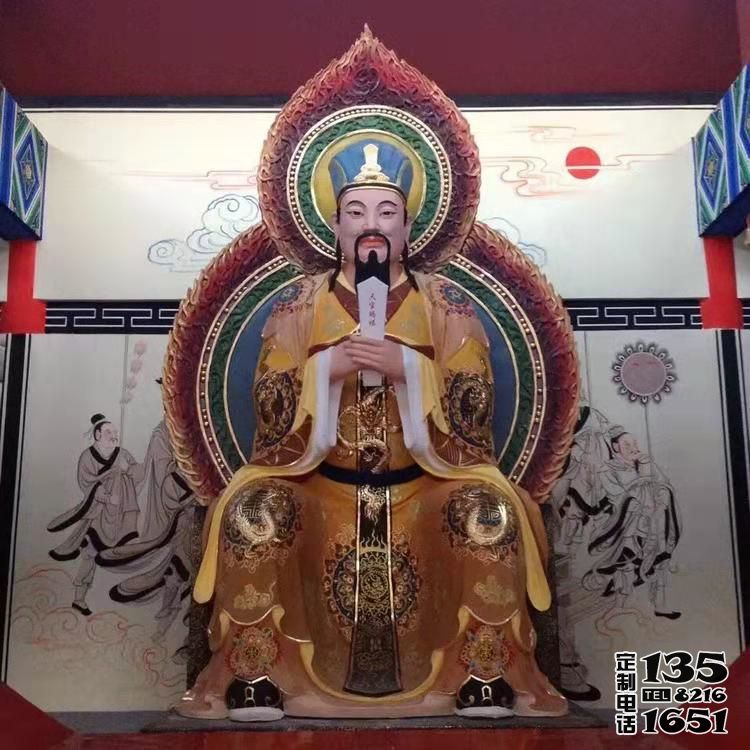 大型寺庙仿真玻璃钢彩绘判官雕塑 大型寺庙仿真玻璃钢彩绘判官雕塑