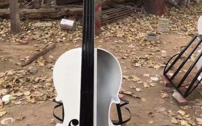 室内广场玻璃钢仿真大提琴雕塑