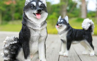 公园玻璃钢仿真动物狗摆件