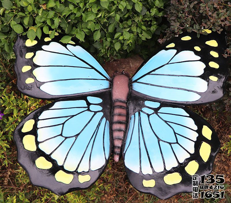 彩绘玻璃钢花园蝴蝶雕塑