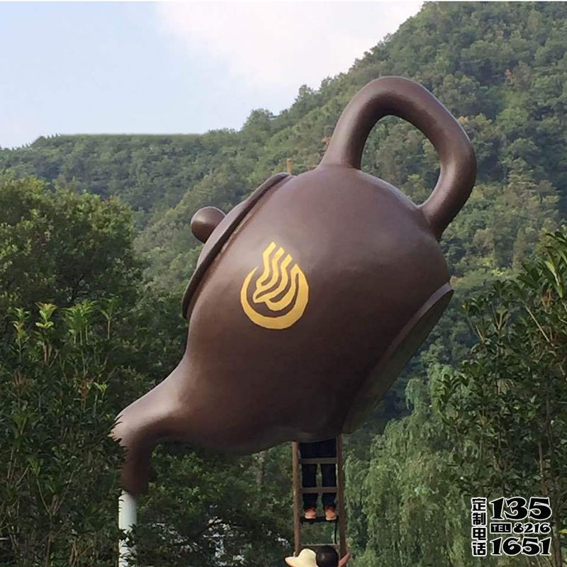 公园景区大型玻璃钢仿铜悬浮流水天壶雕塑 公园景区大型玻璃钢仿铜悬浮流水天壶雕塑