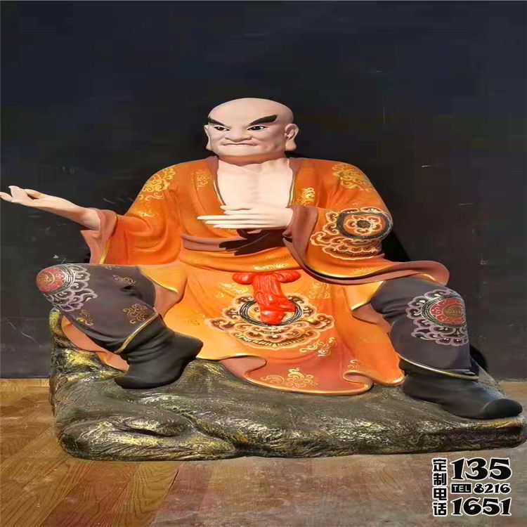 玻璃钢彩绘大型景观寺庙景区装饰品十八罗汉雕塑 玻璃钢彩绘大型景观寺庙景区装饰品十八罗汉雕塑