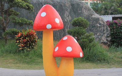 仿真植物蘑菇  游乐园玻璃钢卡通户外摆件