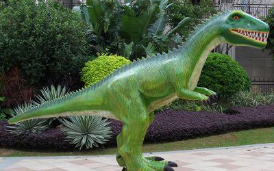 景区户外大型侏罗纪主题玻璃钢卡通恐龙雕塑
