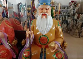 寺庙玻璃钢彩绘神像土地公雕塑
