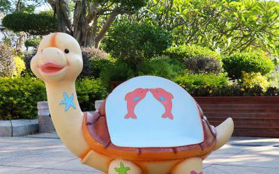 商场幼儿园商店摆放玻璃钢卡通动物乌龟休闲座椅雕塑