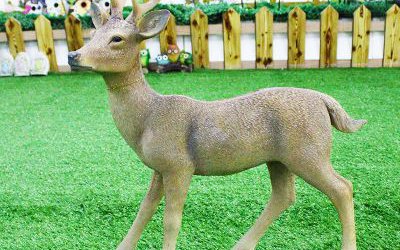 户外园林玻璃钢仿真动物鹿雕塑