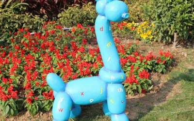 大型卡通气球狗 玻璃钢雕塑户外园林景观摆件