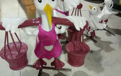 公园农场玻璃钢卡通鸭子雕塑