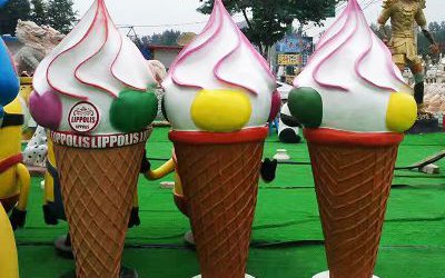 商场冷饮店摆放甜甜桶玻璃钢仿真卡通冰淇淋雕塑