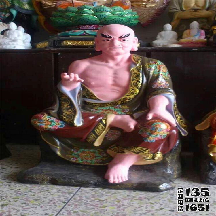 玻璃钢彩绘寺庙景区菩萨十八罗汉雕塑 玻璃钢彩绘寺庙景区菩萨十八罗汉雕塑