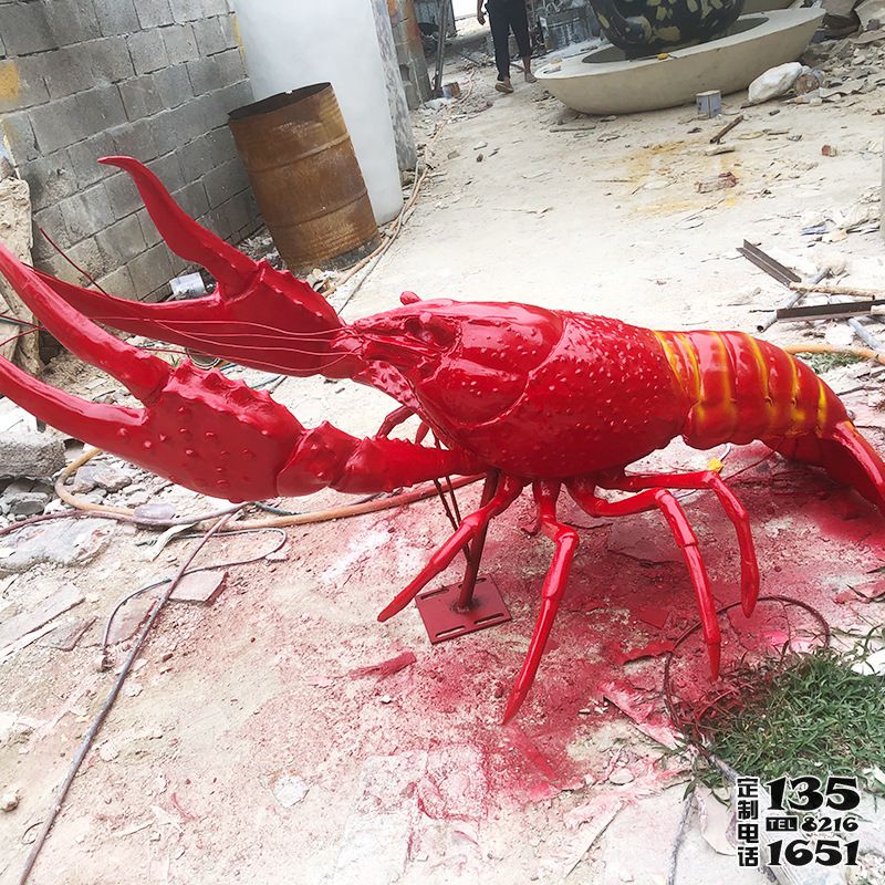 饭店酒店公园摆放的玻璃钢大型卡通仿真小龙虾雕塑 饭店酒店公园摆放的玻璃钢大型卡通仿真小龙虾雕塑